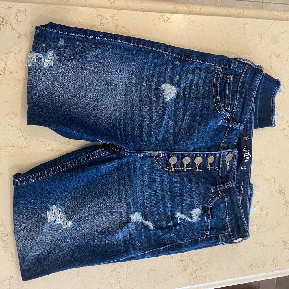 High rise blue jeans, Hollister, 5R